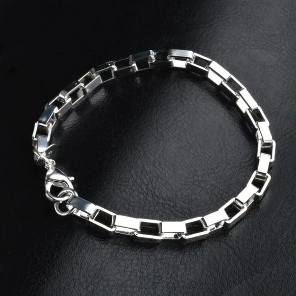 Jewelry - 925 Sterling Silver Chain Link Bracelet 4 MM